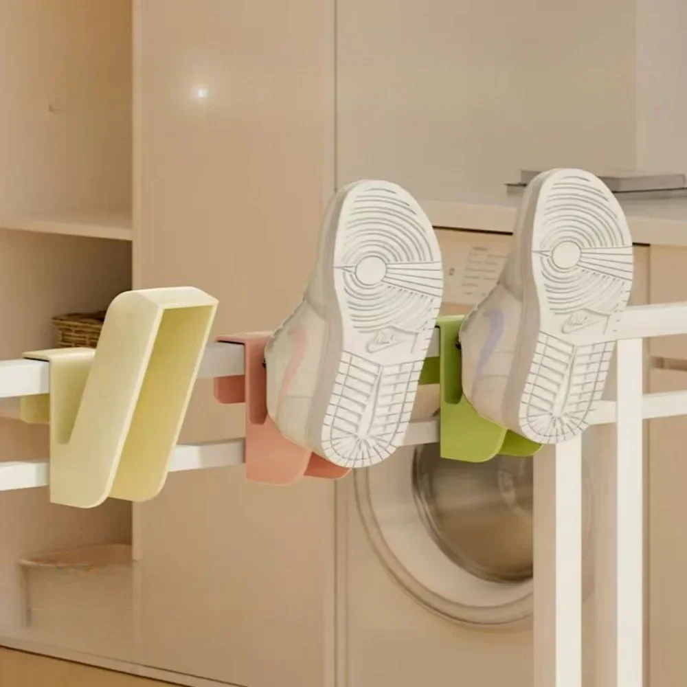 1Pair Balcony Shoe Rack Anti-theft Window Drying Shoe Rack Window Drying Rack Cloth Drying Stand