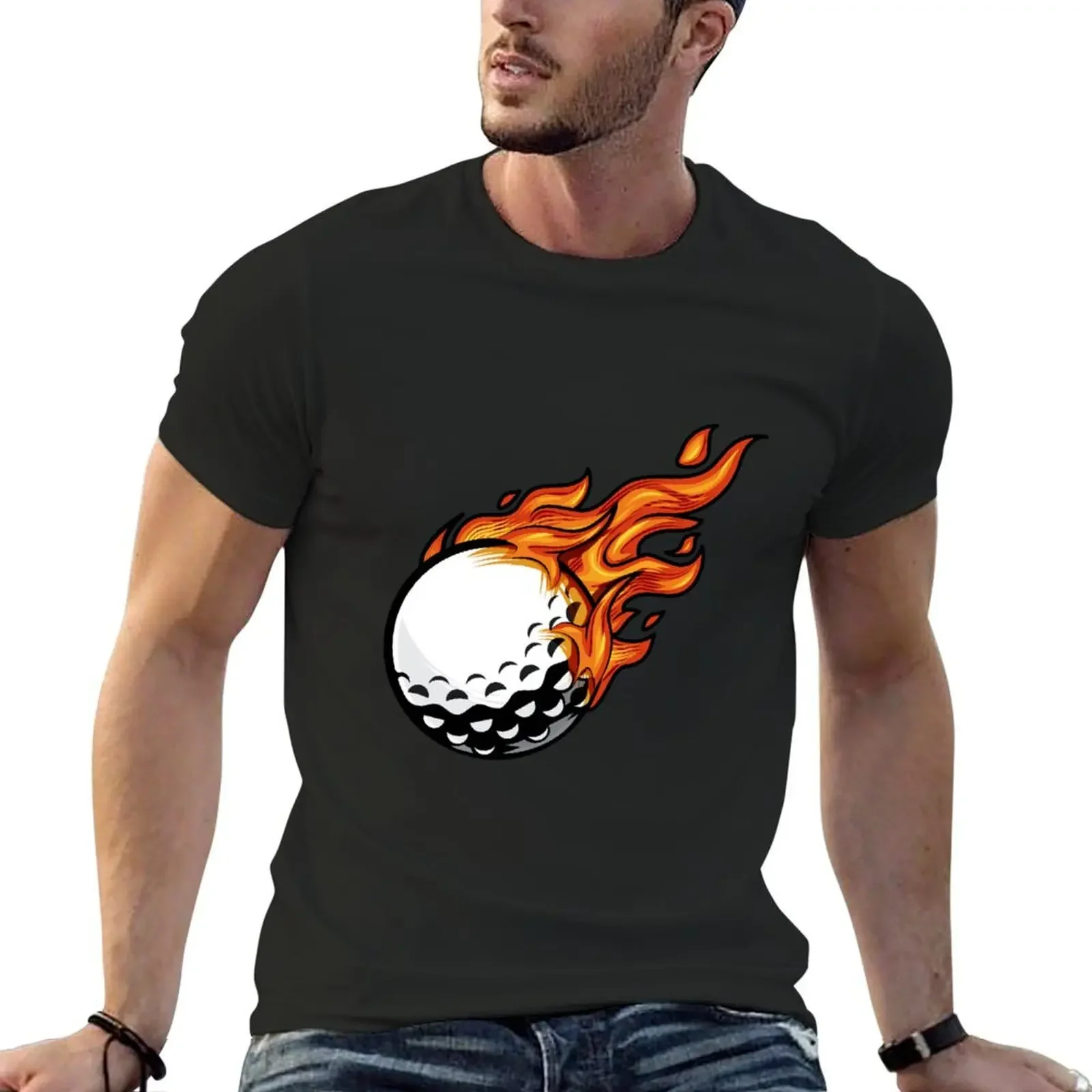 

golf ball T-shirt sports fans plain oversized t shirts for men