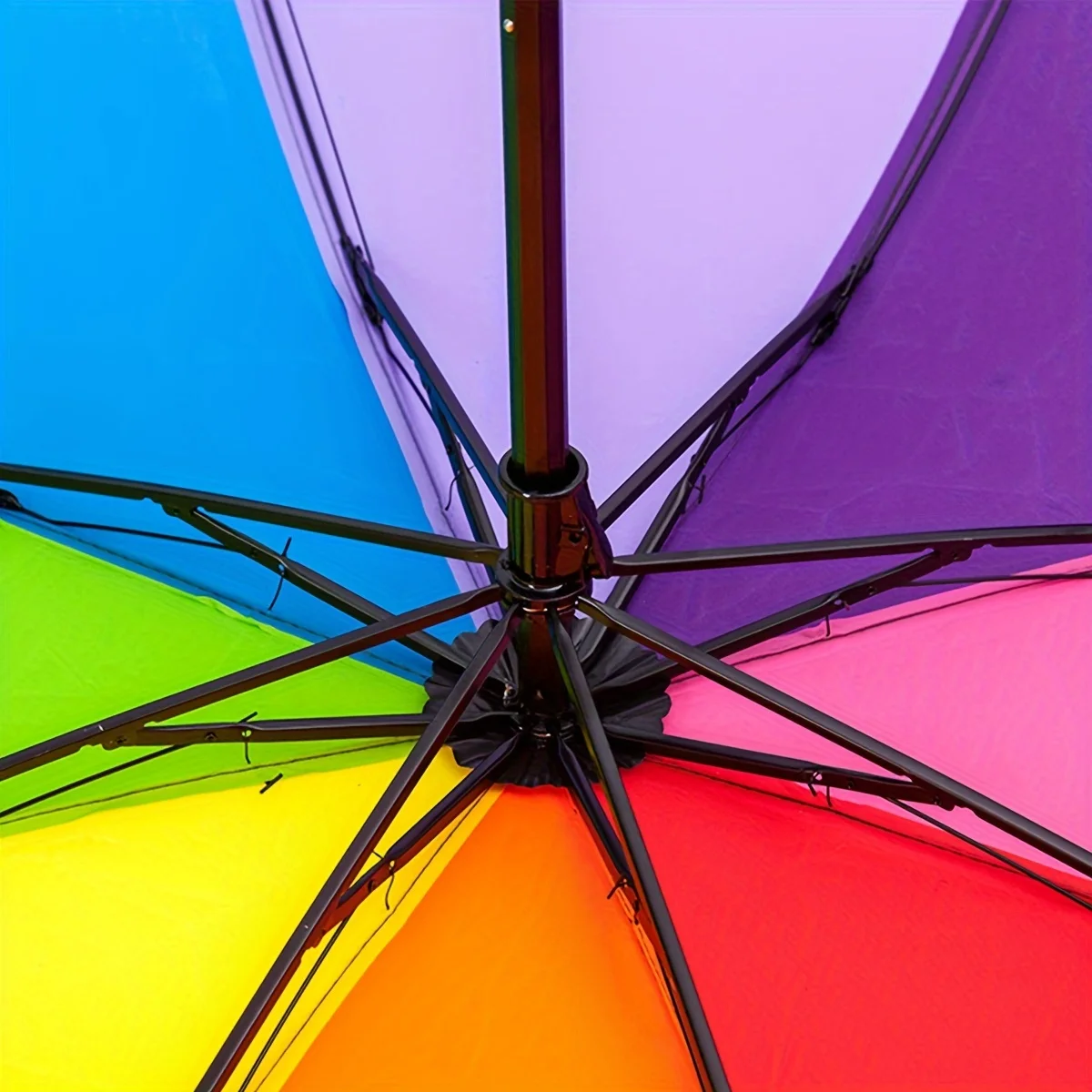 Windproof Foldable Umbrella Women Men Manual Popular Rainbow Three Folding Umbrella Adults Children Strong Resistant Umbrella