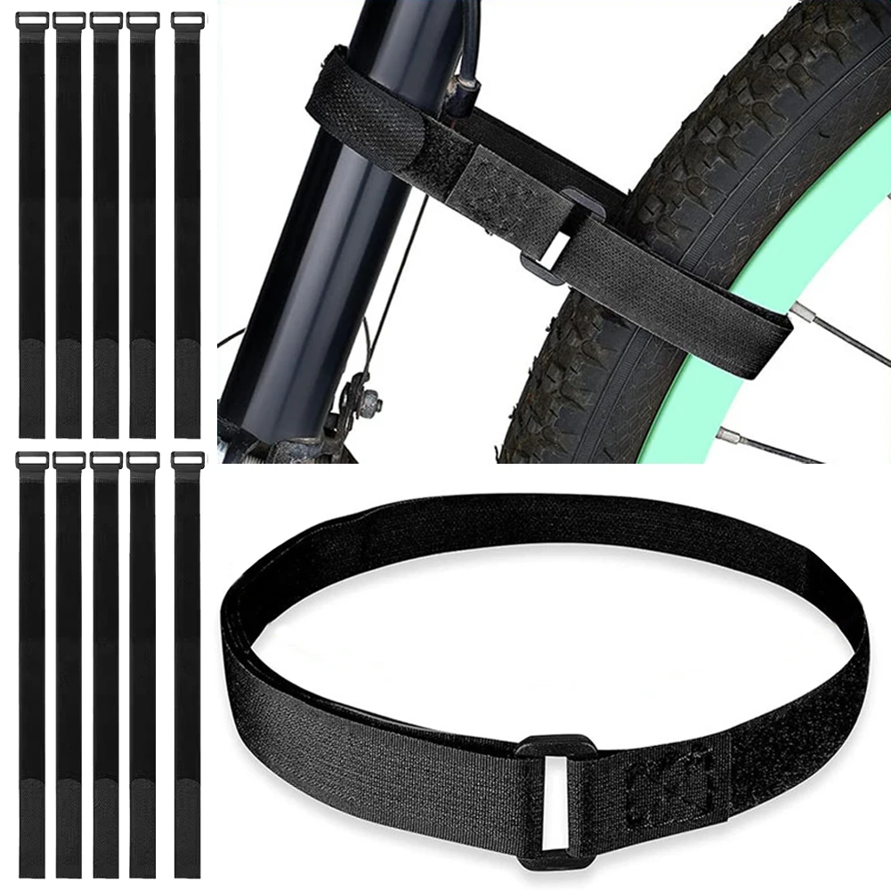 Description Picture 5 of item10 Pieces Bike Rack Straps Adjustable Bicycle Wheel Stabilizer Straps Bike Straps Bicycle Accessories for Transporting Bicycles