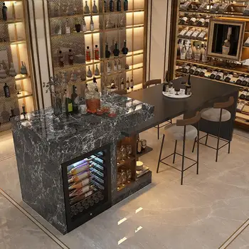 เคาน์เตอร์ครัวแบบขยายได้ระดับพรีเมียม, โต๊ะรับประทานอาหารและเคาน์เตอร์หินสุดหรู, ดีไซน์แบบเปิดโล่งทันสมัย, ทำความสะอาดง่ายและทนทาน 1