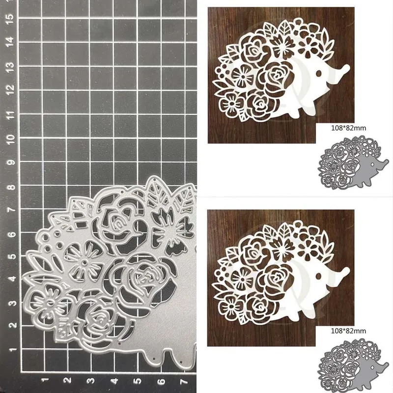 Animal Hedgehog Metal Cutting Dies Diy Scrapbooking Photo Album Decorative Embossing Paper Card Crafts