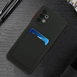 Sleek Card Slot Phone Cover with Bag Holder Attachment - A20 - A30 (Black)