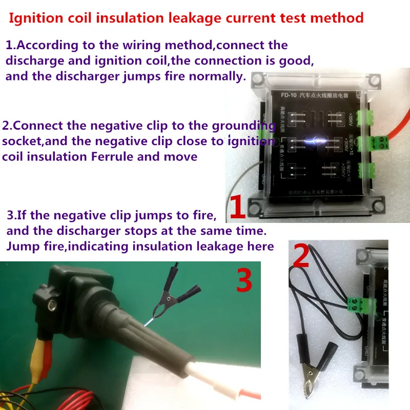Automobile Ignition Coil Flashover Performance Detector Discharger Leakage Detection Flashover High Voltage Tester auto ignition coil tester