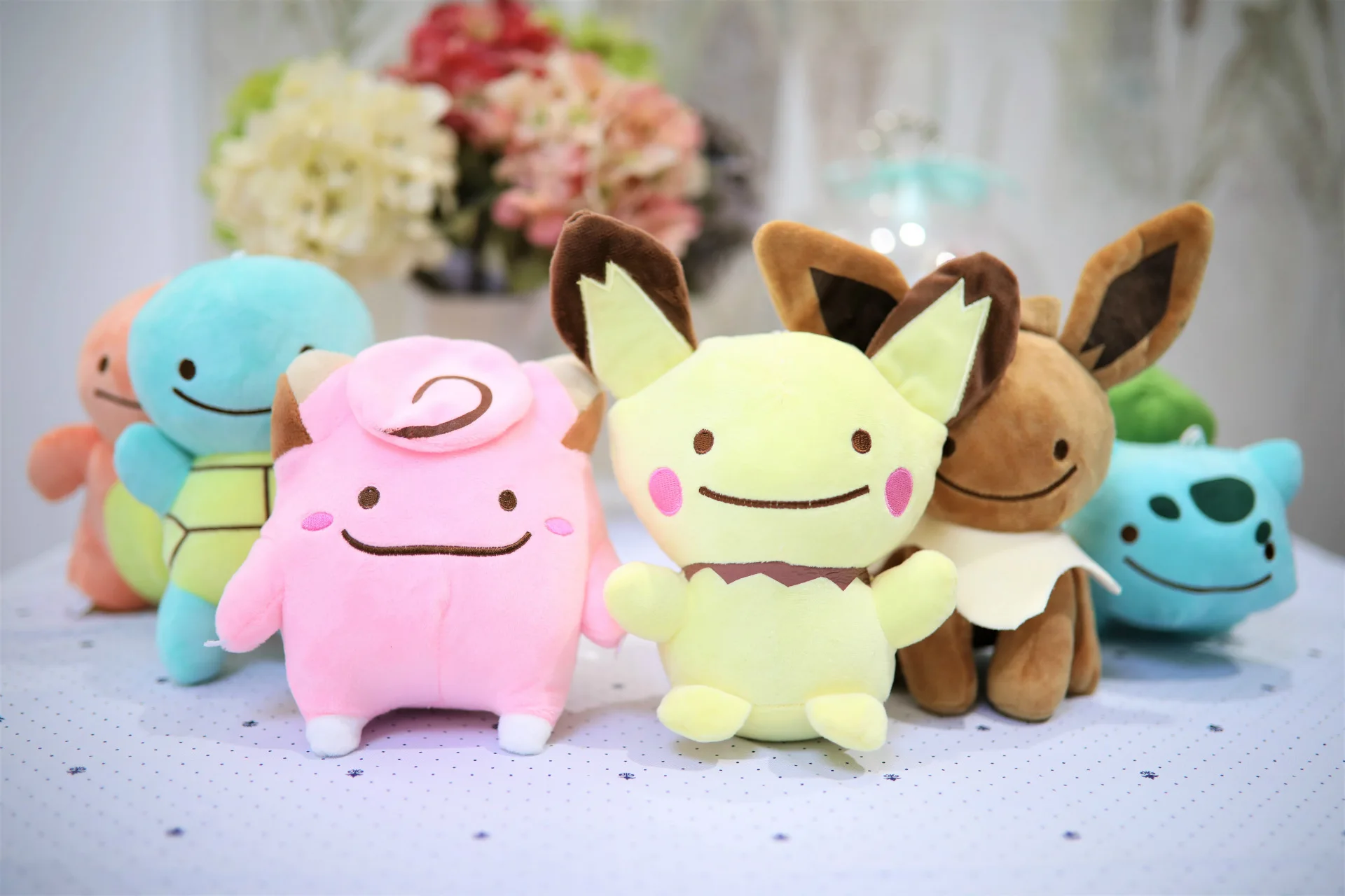12pcs-lot-pokemon-pikachu-squirtle-bulbasaur-charmander-eevee-20cm-plush-doll-keychain-pendant-for-children-kids-gift-toy
