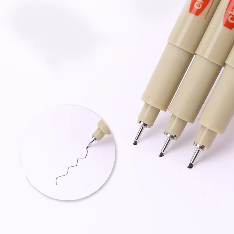 Fineliner Pens 12Pcs Pigment Hook Liner Sketch Markers Drawing Waterproof Art Supplies Manga Comic Handwriting Black