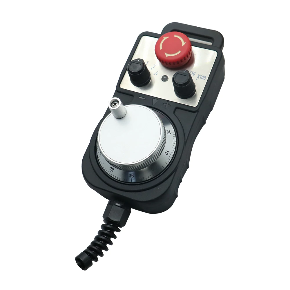 HLTNC 4/6 Axis MPG Handwheel 100PPR 5-24V Electronic Handheld Pulse Generator With emergency stop for CNC Router Machine Tool cnc handwheel