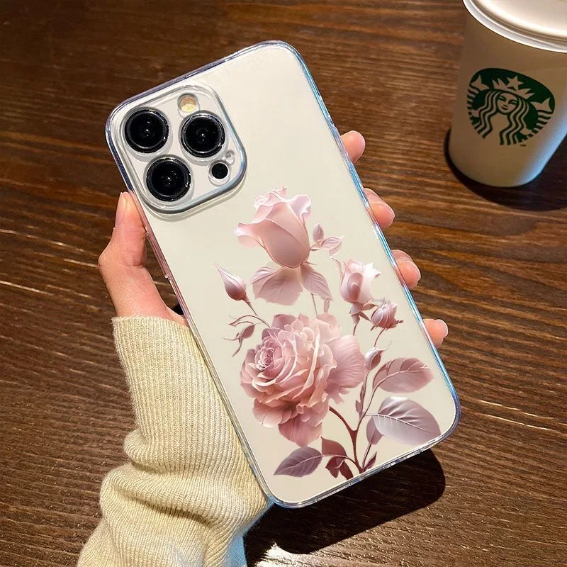 حافظة لهاتف آيفون 16 برو حافظة آيفون 15 برو ماكس 13 14 12 11 X XS Max XR 7 8 Plus SE 2020 2022 غطاء خلفي ناعم للفتيات
