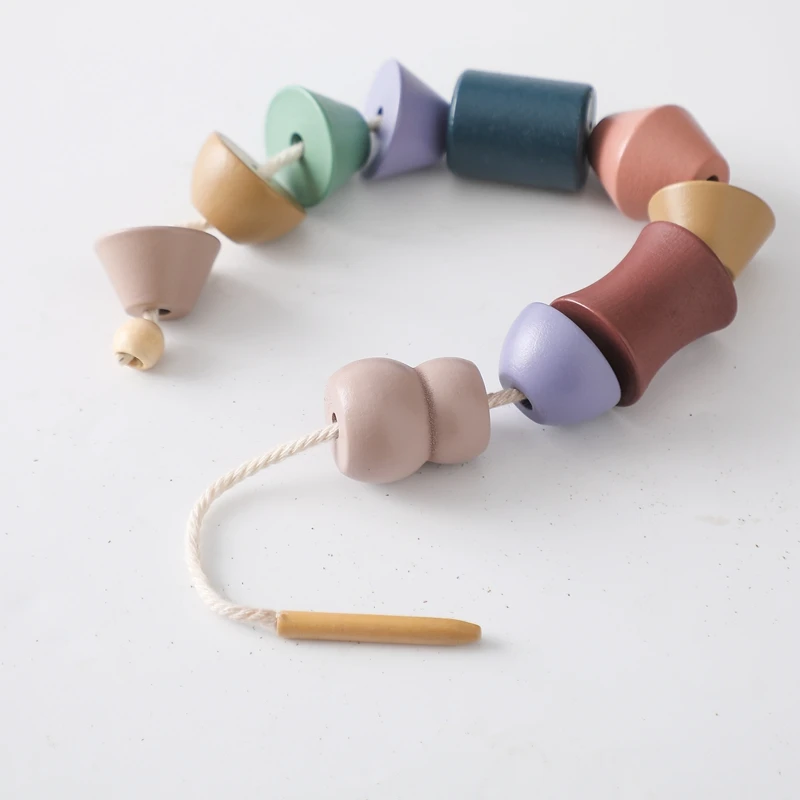 Diy Wooden Baby Toys Wooden Toys Baby Animal Stringing