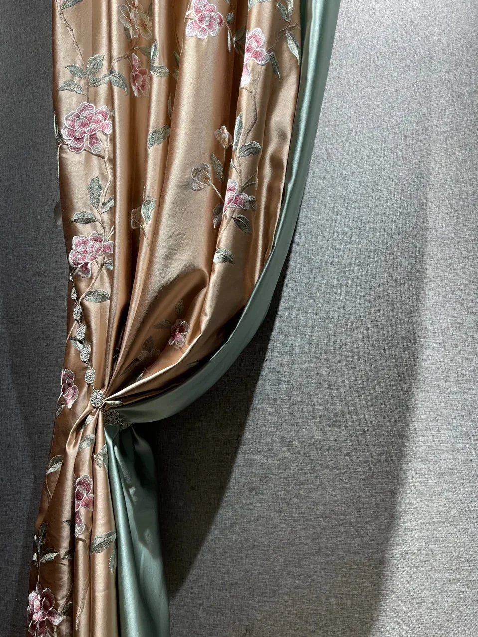 High-end Luxury New Chinese Classical Embroidery Curtains for Bedroom Living Room Blackout Curtains Custom Finished Products