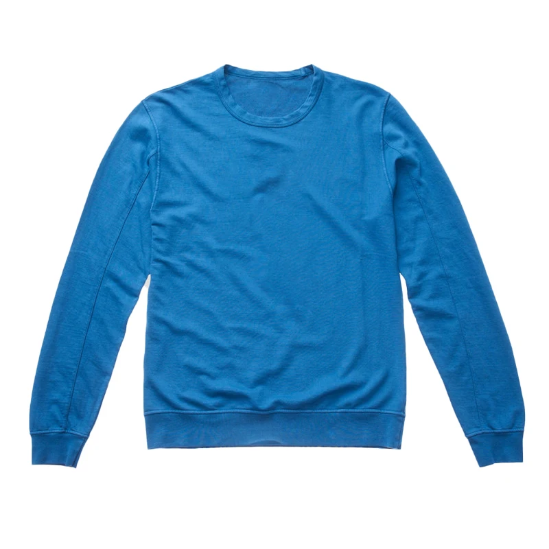 Cotton Crewneck Sweatshirts Casual Long Sleeve Plain Drop Shoulder ...