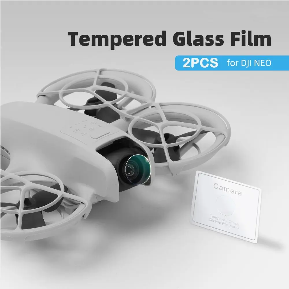2Pcs Tempered Glass Drone Camera Lens Protector Anti-scratch 9H Protective Films Ultra-HD Drone Accessories for DJI Neo