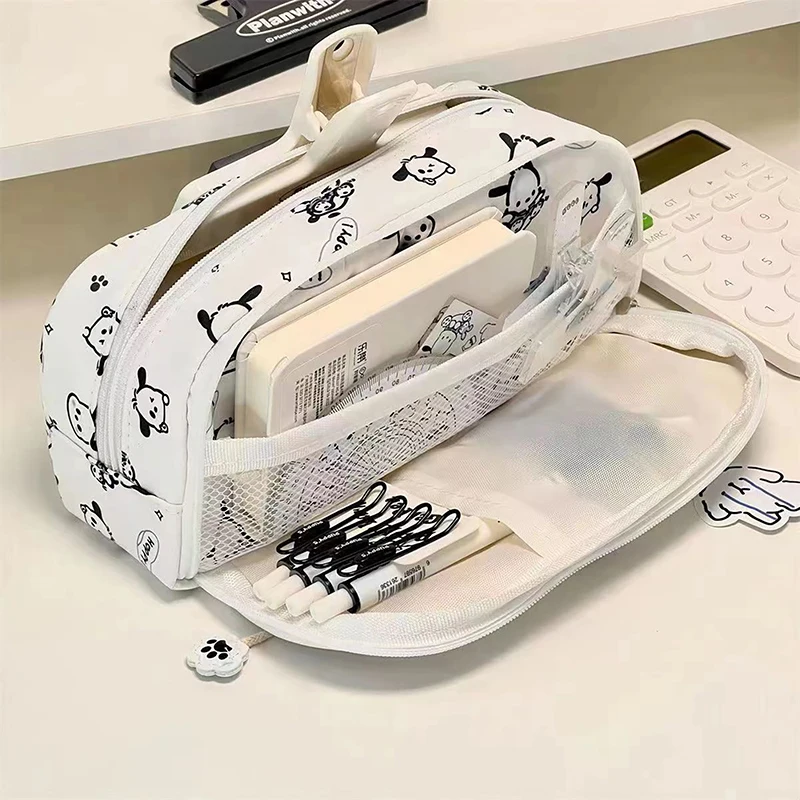 Large Capacity Multifunctional Cartoon Pencil cases Cute Pochacco Kt Cat Printed Pattern Pencil Box School Supplies Gifts
