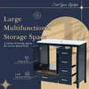 36 Inch Bathroom Vanity with Sink Top,Freestanding Cabinet with 2 Doors & 4 Drawers,Solid Wood Frame, Counter top with Left Sink 4