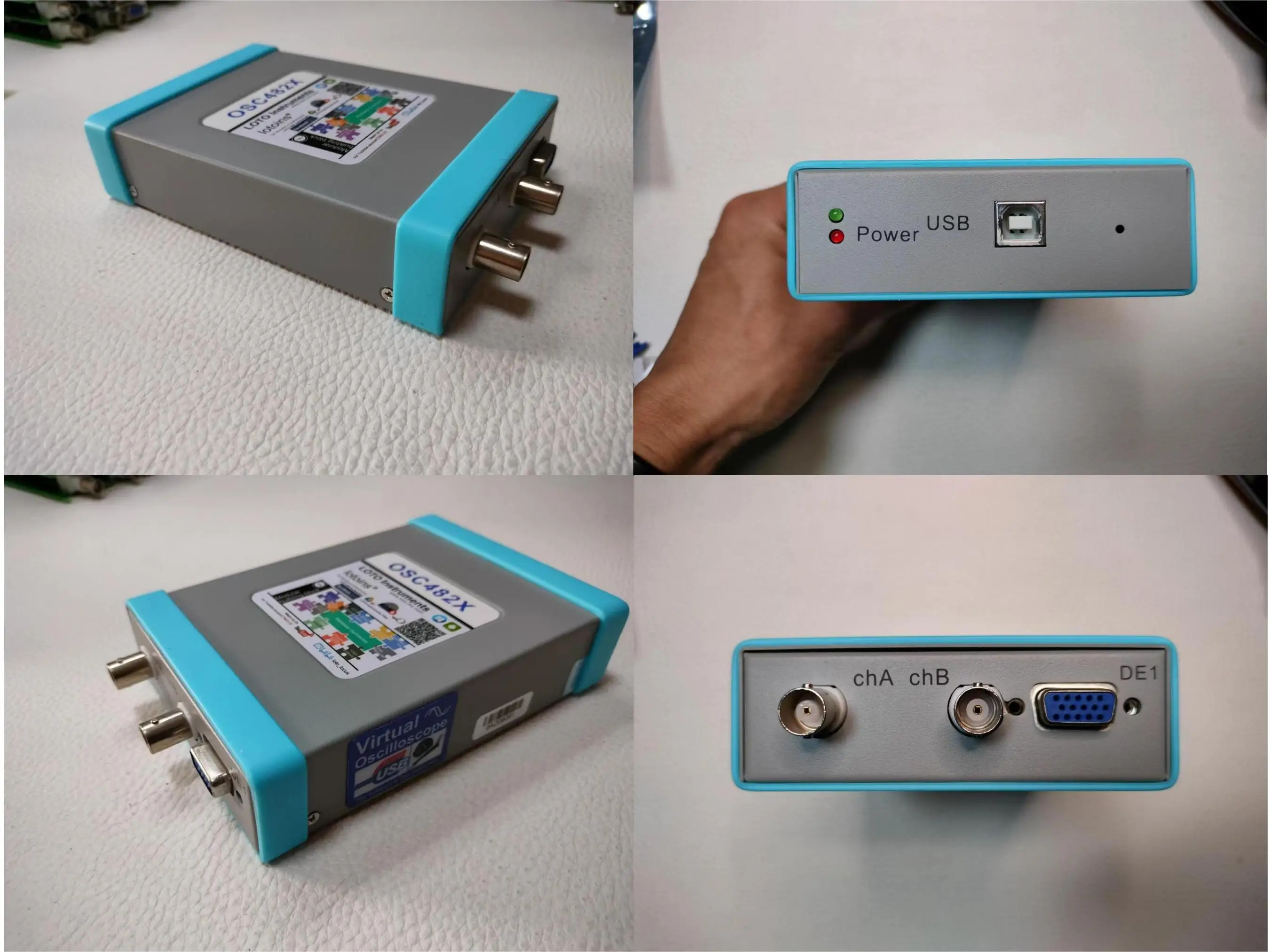 LOTO OSC482X, Oscilloscope+Signal Generator+Logic Analyzer+Data Logger, 4 in 1. 20MHz Bandwidth, 50MS/s Sampling, for Engineers 2