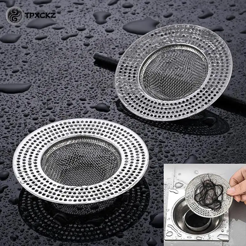 Hair Catcher Stopper Stainless Steel Bathtub Shower Drain Hole Filter Trap Metal Wire Sink Strainer Kitchen Bathroom Accessories