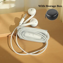 Premium In - Ear Wired Earphones with Built - in Mic and 3.5mm USB Plug (With storage box)