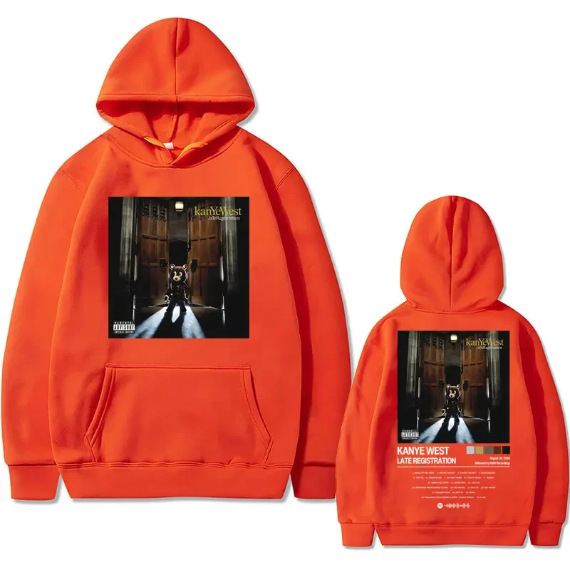 Rapper Kanye West Late Registration Album Cover Print Hoodie Male