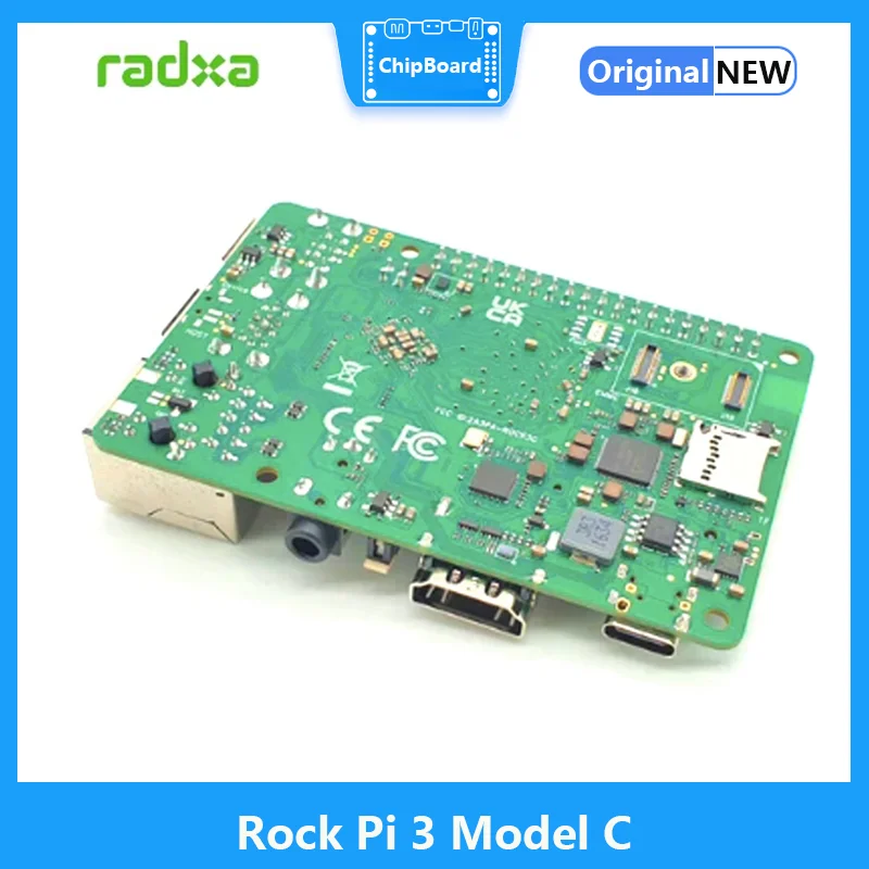RADXA 3C Rock Pi 3  C RK3566  ھ Cortex A55  , 32bit 3200 Mb/s LPDDR4 4K @ 60 HDM 