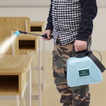 1.35 Gallon/5L Electric Sprayer 2400mAh Shoulder-Type Battery Powered w/Telescopic Wand Potable For Garden 3