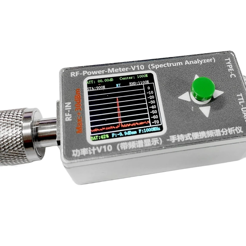 35Mhz-4.4Ghz N-Type RF Power Meter V10 Spectrum Analyzer Display Communication -70-+30Dbm Attenuator Power Detector EMC