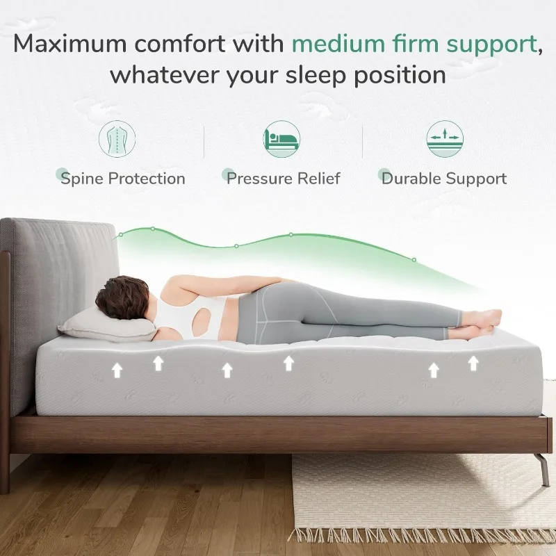 Novilla King Mattress, 12 Inch King Size Memory Foam Mattress with Comfort Foam for Pressure Relief & Cool Fresh Sleep 3