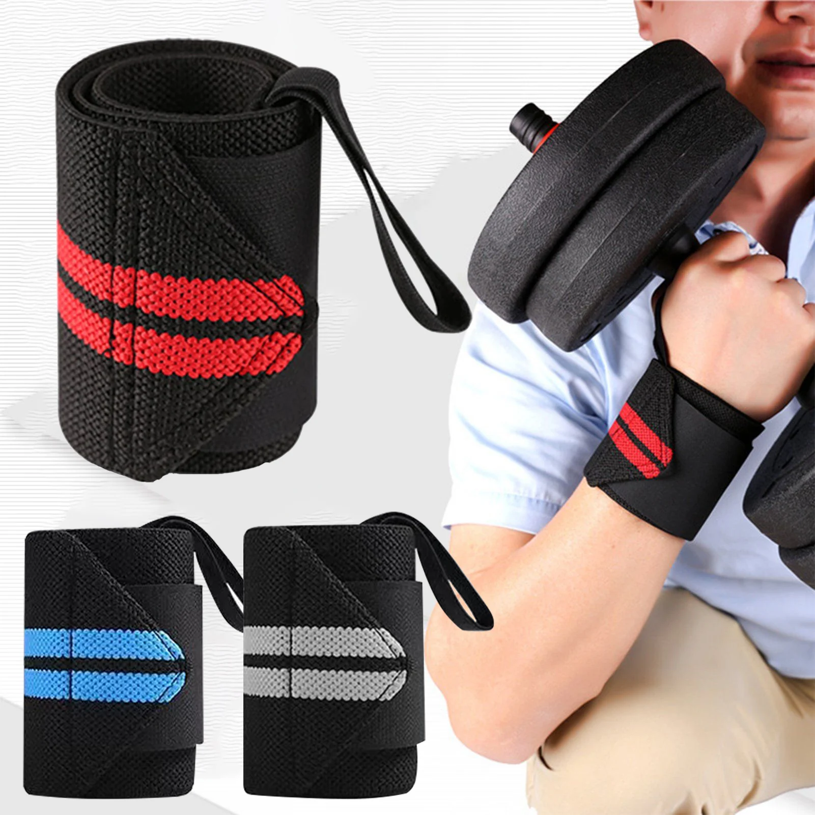 Weightlifting Straps 1PC Exercise Pressure Elastic Wrist Bandage Wrap Guard against Sprain Men