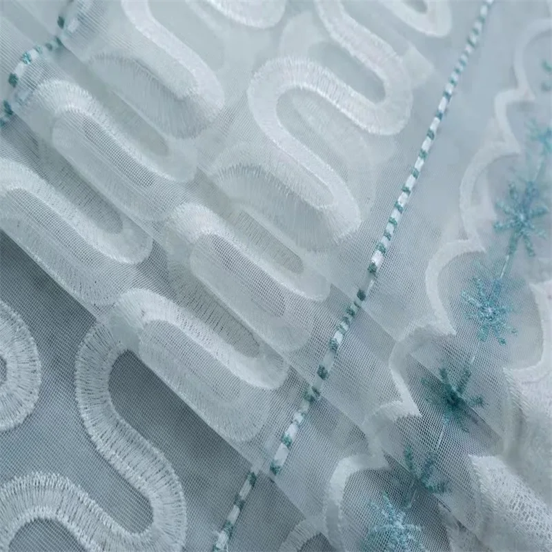 Top Quality White Semi Crushed Sheer Curtains For Living Room Window Solid Color Long Tulle Bedroom Curtain Voile Party Drapes
