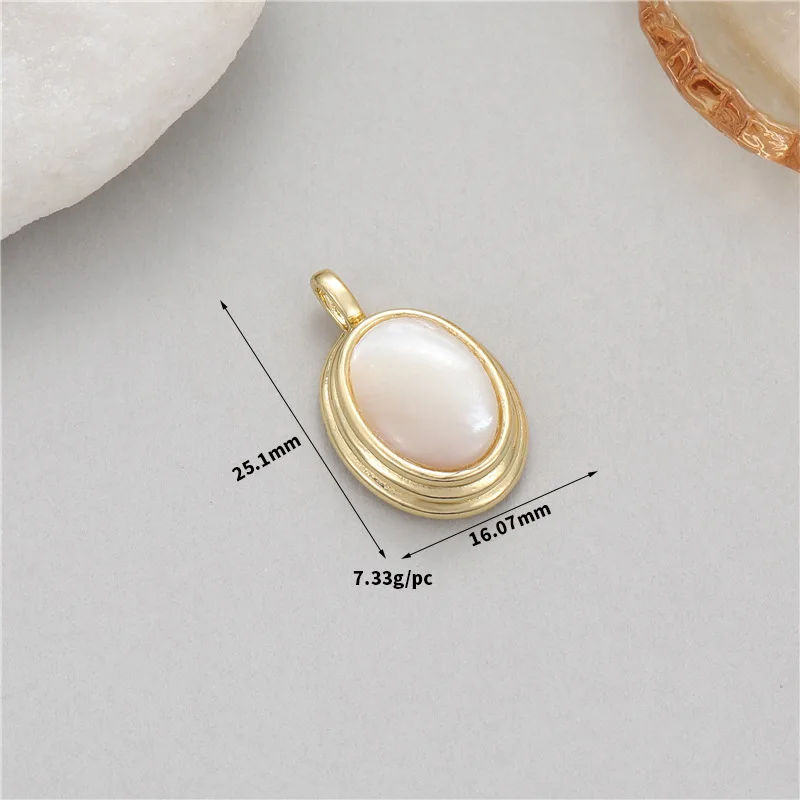 Stylish Chic Elegant 14K Gold Plated Turquoise Zircon Pendant Handmade DIY Jewelry Accessories 8