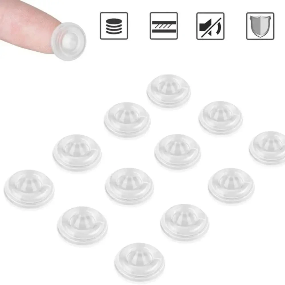 Door stopper 1 Sheet Silicone Rubber Damper Pads Transparent Door Stopper Self Adhesive Furniture Pads Cushion Protective