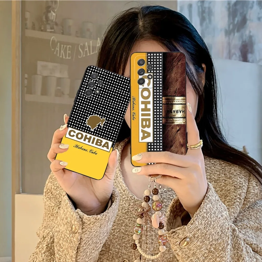 Cigar C-Cohiba Mobile Cell Phone Case For Samsung Galaxy A91 70 54 53 52 34 24 21 Note 20 10 M54 Plus Ultra 5G Black Cover