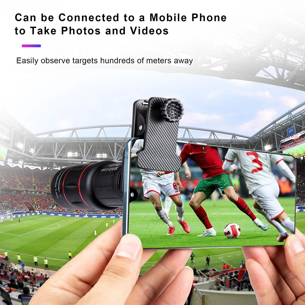 18/36/64X Zoom Cellphone Camera Lens with Phone Clip Universal External Zoom Camera Lens Telephoto Lens for Android & iPhone