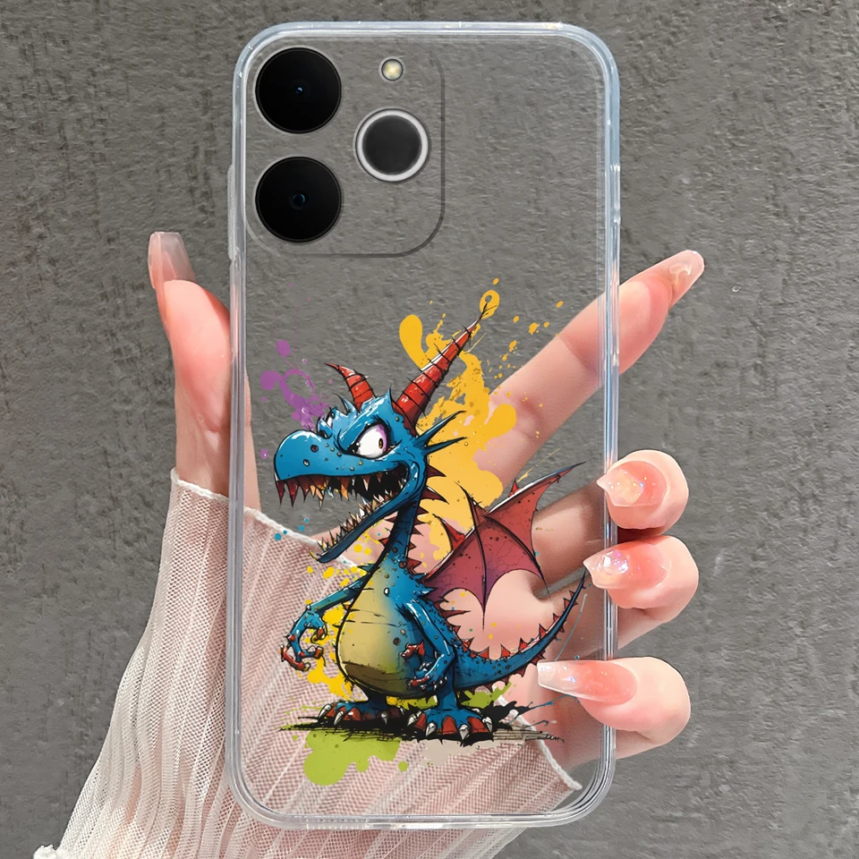Cat Whale Anti-Fingerprint Transparent Phone Case