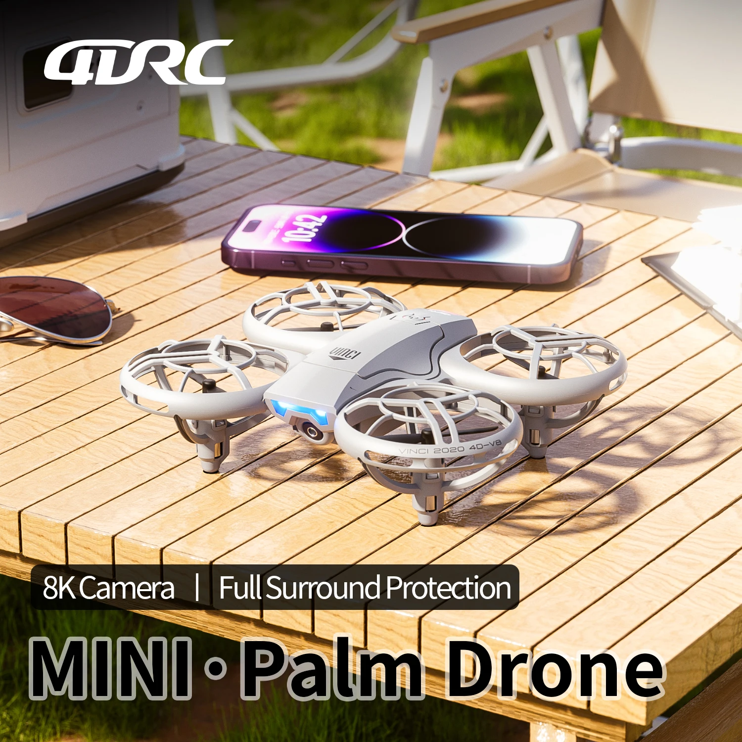Mini Drone Selfie Poche 6K HD Caméra Pliable avec Double Batterie