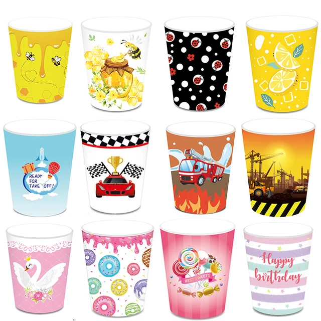 10pcs Christmas Slogan Graphic Disposable Cup