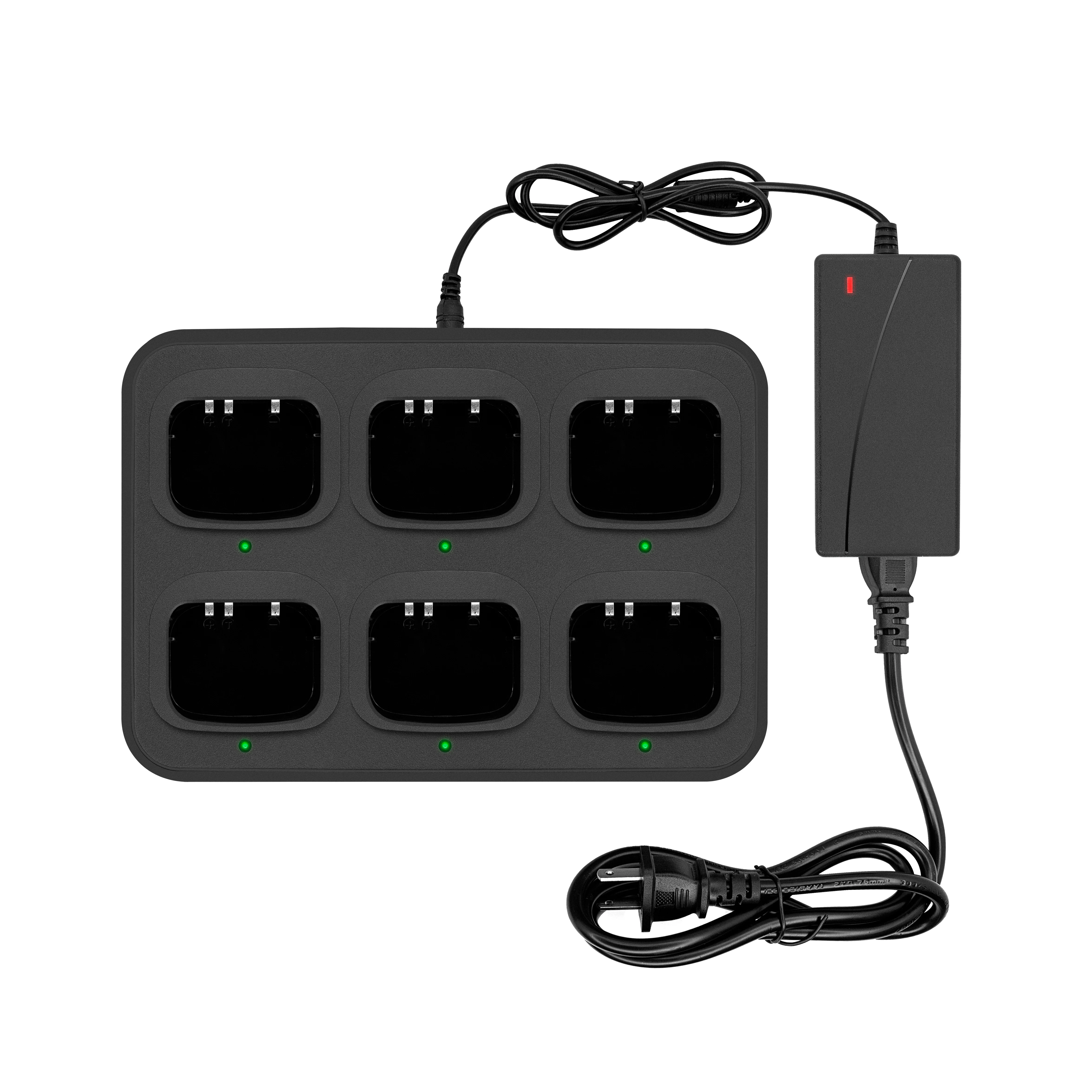 6-Way Multi-Functional Charger Adapter Rapid Charging for BF-UV82 LT-9000 Walkie Talkie Two Way Radio