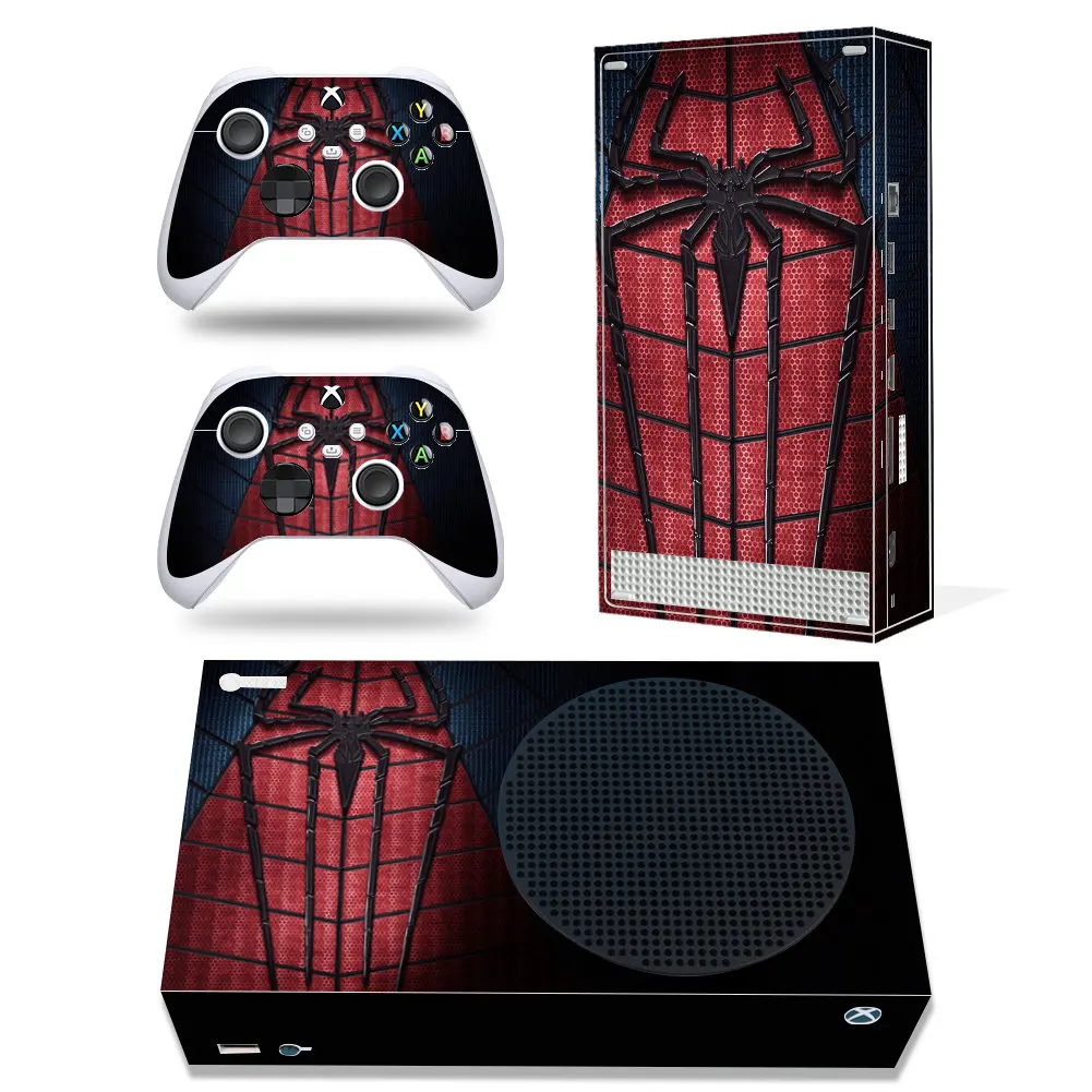 Marvel Iron Man Spiderman Skin Sticker Decal Cover for Xbox Series S Console and 2 Controllers Xbox Series S Skin Sticker Vinyl 
