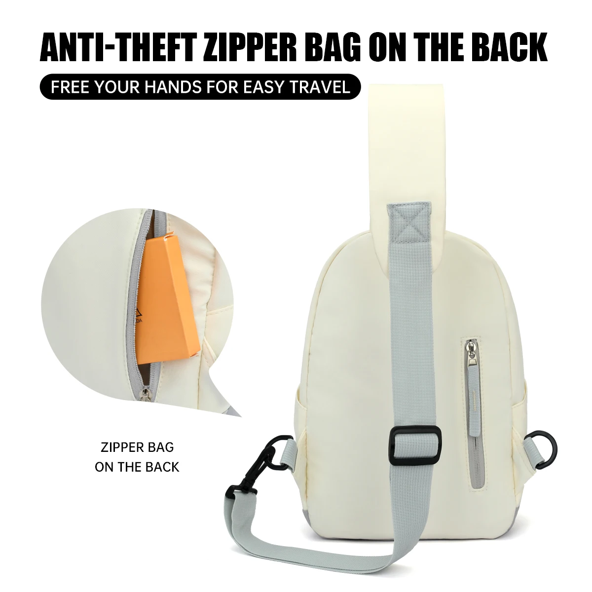 Men's Crossbody Bag, Lightweight Outdoor Travel Portable Bag, Single Shoulder Chest Bag, Women's Large Capacity Backpack, Couple's Cycling and Hiking Bag