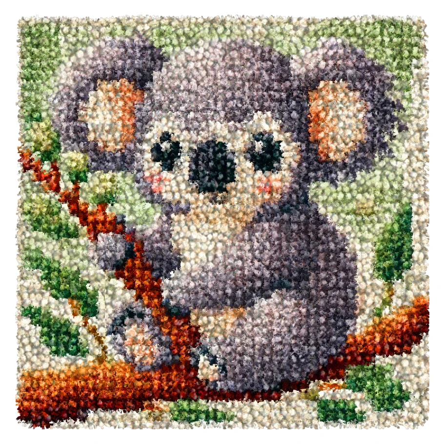 Cute Animals Embroidery Latch Hook Kit Cushion Cartoon Carpet Pillow Latch Hook Rug Kits Button Pad Package Smyrna Package DIY