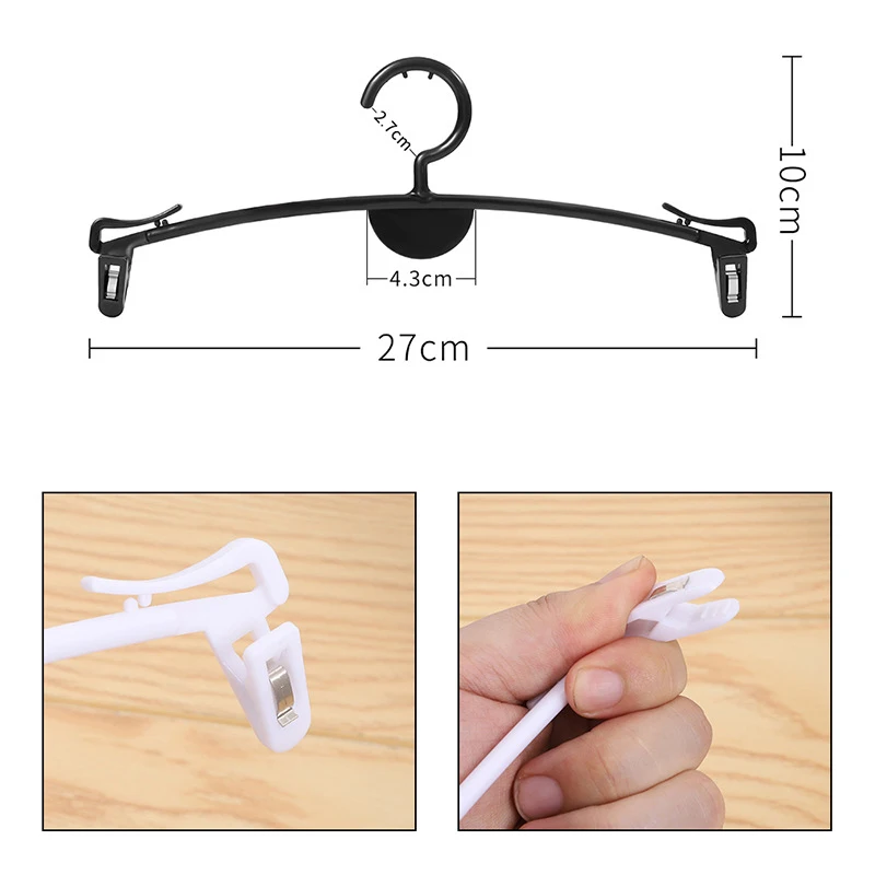 30PCS/Lot Strengthen Plastic Hanger Bikini Bra Rack Soft Underwear Hangers Slip-Resistant Magic Underwear Panties Clip 4