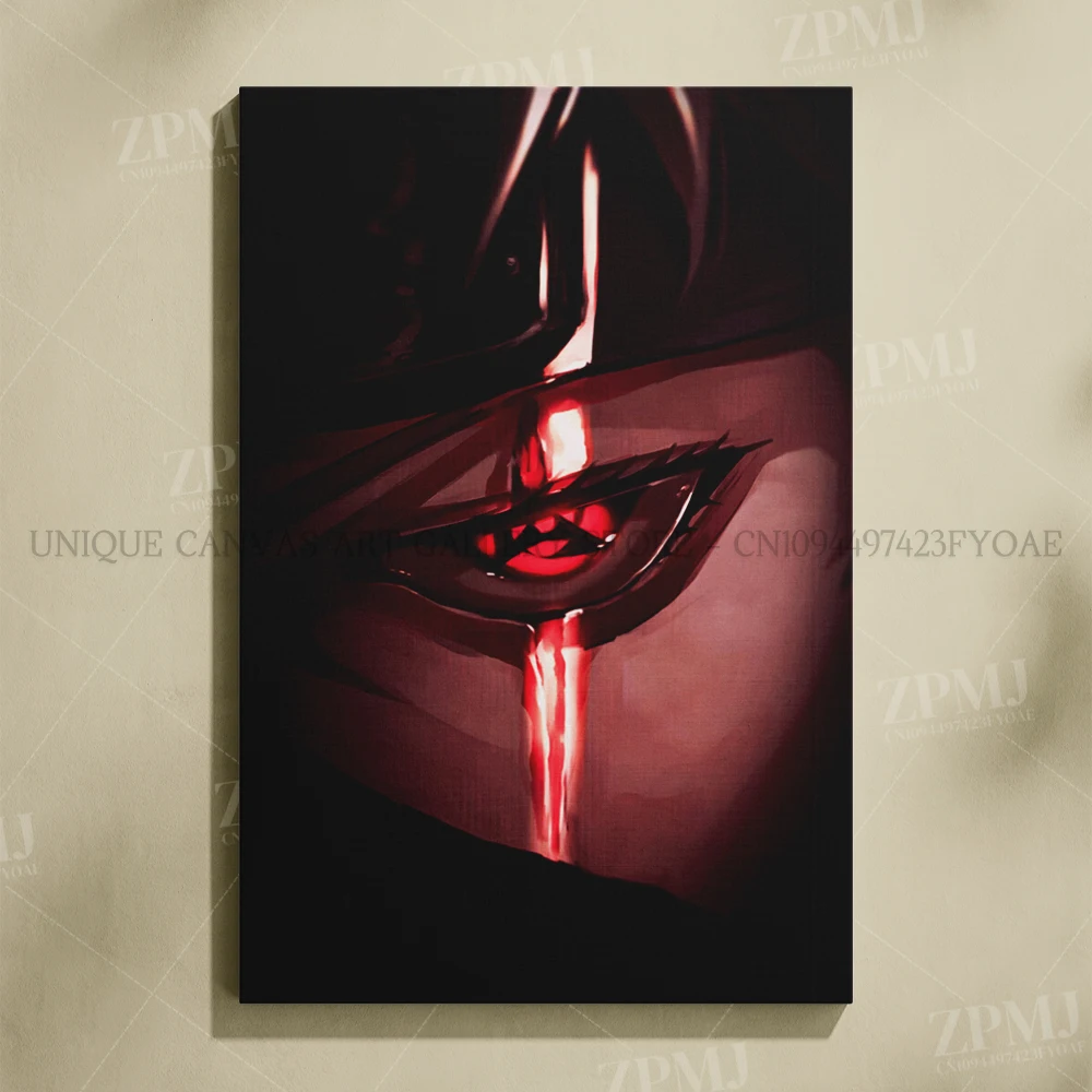 Anime Wall Art: Uchiha Madara Canvas Painting - Japanese Style Home Decor