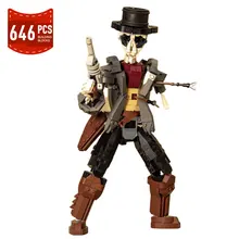 

Moc Classic Game Action Figures Undead Cowboy Building Blocks Movies Urban Legend Assembled Bricks Model Toys for Children Gifts