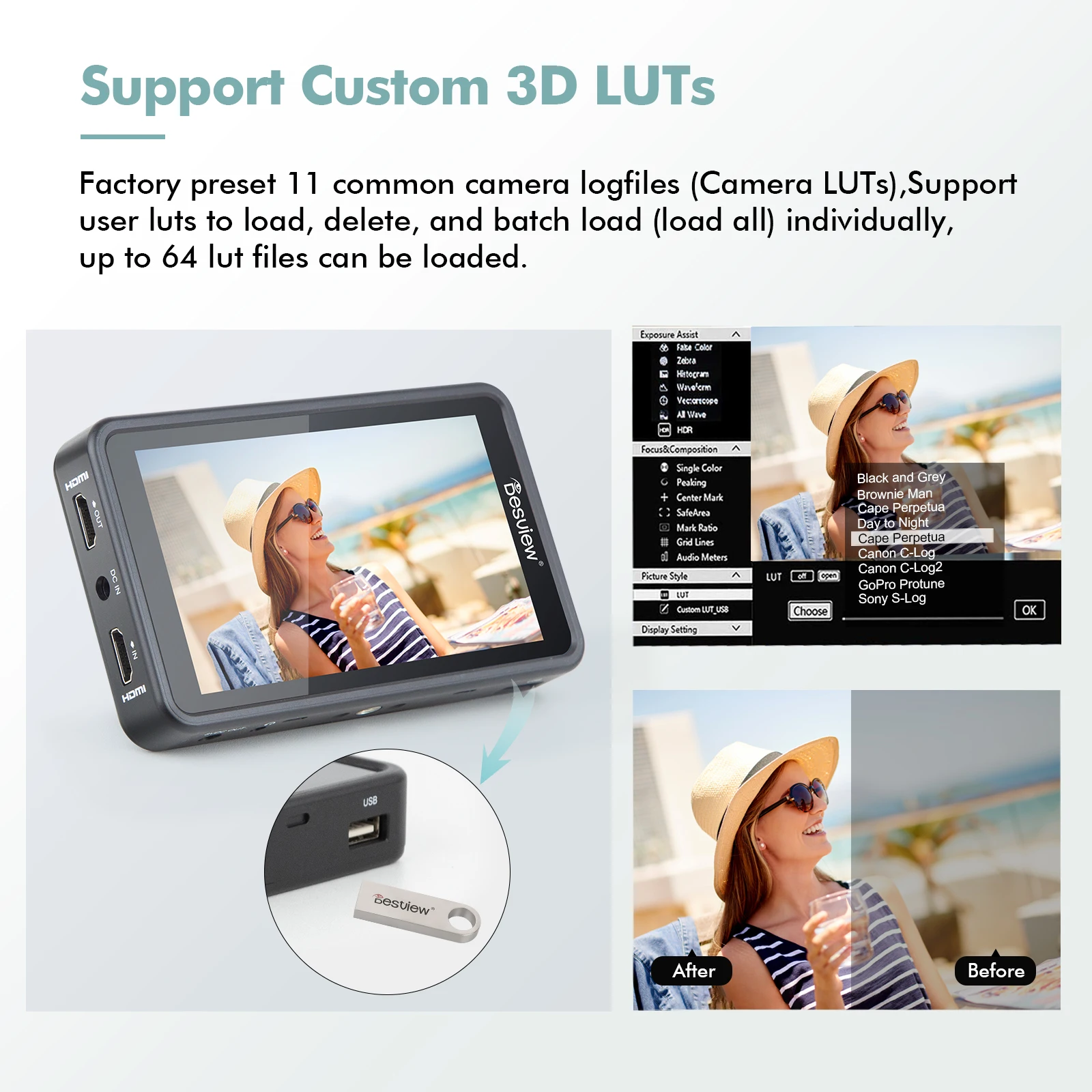 Desview Bestview R5 II R5II 4K HDMI Touch Screen HDR 3D LUT Monitor 5.5 inch Full HD 1920x1080 IPS Display Field for DSLR Camera