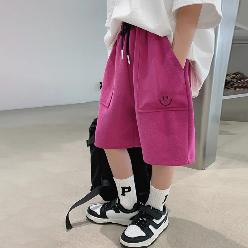 Children Shorts Casual Loose Pants for Kids Candy Color Boys Trousers Teenager Sports Joggers Baby Shool Clothing 4