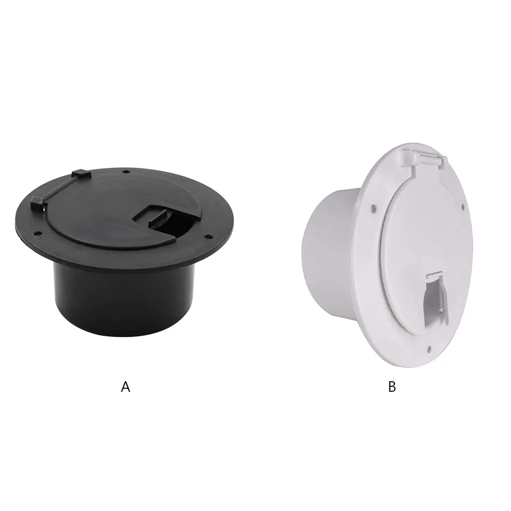 

Люк для электрического кабеля 5,2 дюйма O.D. Электрическая распределительная коробка с защитой от УФ-лучей для грузовиков, аксессуары для автофургонов, крышка с проволочным отсеком, Черная