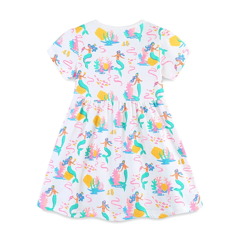 Kids Clothes Baby Girls 2025 Summer New Children's Clothing Toddler Princess Cotton Casual Mermaid Sleeveless Dress