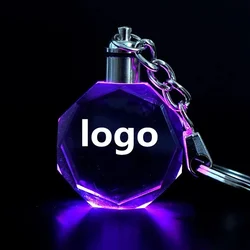 Motorcycle Keychain LED 7Colors K9 Crystal Customized Key Chain for YAMAHA KAWASAKI SUZUKI TOYOTA HONDA KTM BMW