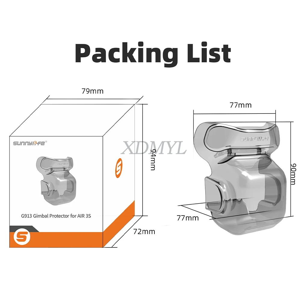 Description Picture 2 of itemSunnylife Gimbal Dustproof Protection Cover Anti-Scratch Dustproof Fixed Buckle Cover Lens Cap For DJI AIR 3S Drone Accessories