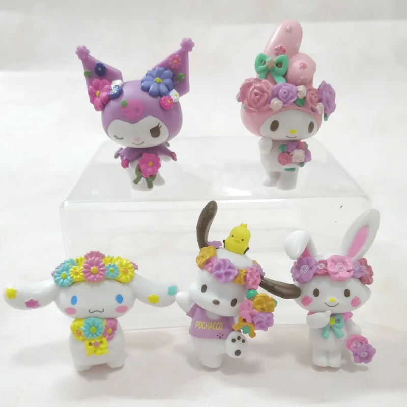 

Sanrio Kawaii Anime Cinnamoroll Doll Cute Cartoon Kuromi Girly Heart My Melody Pachacco Ornaments Toy for Girls