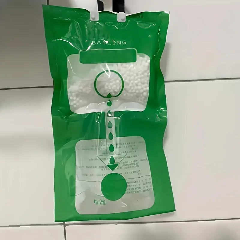 4 hanging wardrobe dehumidification bags, non electric moisture absorbing bags, essential household deodorizer 5